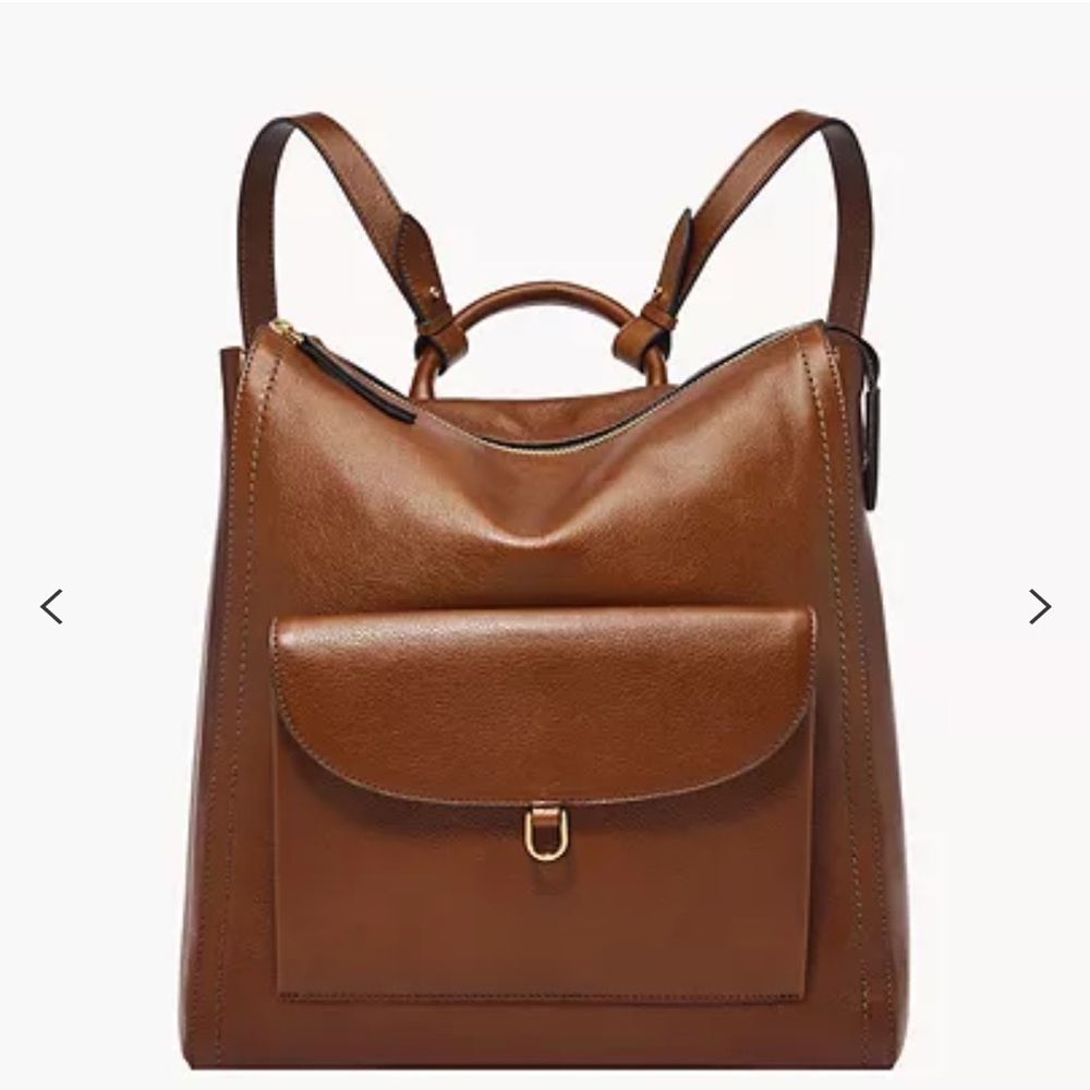 Fossil Parker leather backpack convertible